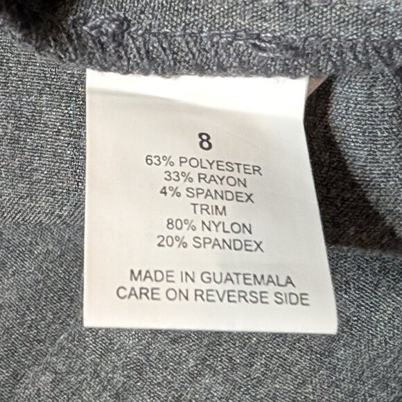 Briggs New York Long Gray Pencil Skirt Sz 8 - Picture 5 of 9